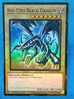 YuGiOh Cards - Red-Eyes Black Dragon - MAGO-EN003 - Near Mint! - Image 1