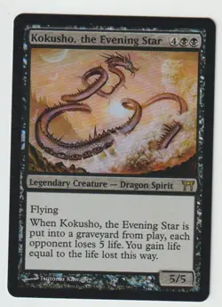 MTG KOKUSHO,THE EVENING STAR CHAMPIONS OF KAMIGAWA LIGHTLY PLAYED FOIL - Image 1