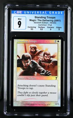 STANDING TROOPS 7th Edition Foil C CGC 9 Q++ MTG [Nostalgium] - Image 1
