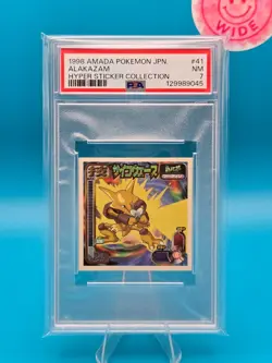 PSA 7 - 1998 AMADA POKEMON JAPANESE HYPER STICKER COLLECTION 41 ALAKAZAM - Image 1