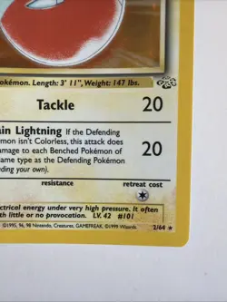 Pokemon TCG Electrode Jungle 2/64 Holo Unlimited Holo Rare - Image 5