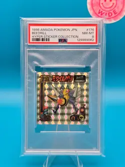 PSA 8 - 1998 AMADA POKEMON JAPANESE HYPER STICKER COLLECTION 176 BEEDRILL - Image 1