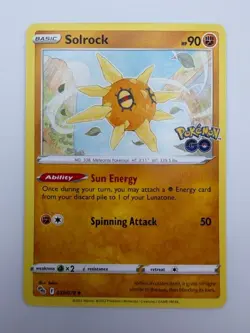 #039/078 Solrock Normal Uncommon - Pokemon Go English NM - Image 1