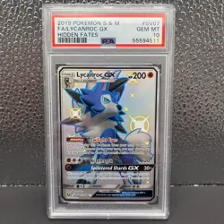 Lycanroc GX SV67/SV94 Hidden Fates PSA 10 Gem Mint Pokemon - Image 1