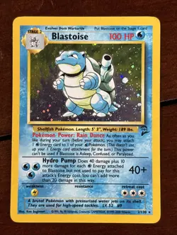Pokemon Base Set 2 Blastoise 2/130 Holo Rare LP - Image 1