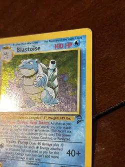 Pokemon Base Set 2 Blastoise 2/130 Holo Rare LP - Image 3