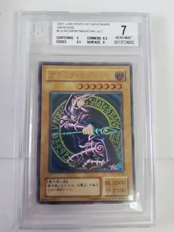Dark Magician Ultimate Japanese Yu-Gi-Oh LN 2001 BGS 7 - Image 1