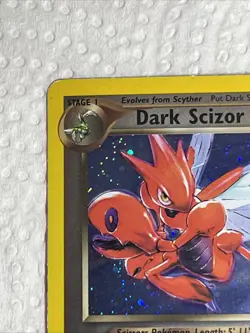 Dark Scizor 9/105 Neo Destiny Holo MP Pokemon Card WOTC Vintage - Image 2