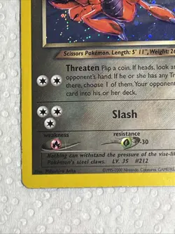 Dark Scizor 9/105 Neo Destiny Holo MP Pokemon Card WOTC Vintage - Image 5