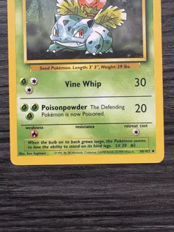 Pokemon TCG Ivysaur Base Set, Unlimited Uncommon Card 30/102 - Image 3