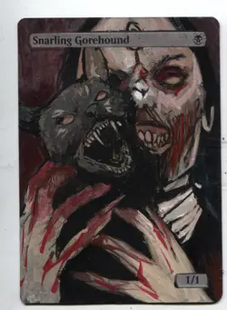 Snarling Gorehound Foil Altered Art Mtg Hand Painted Card Commander - Image 1