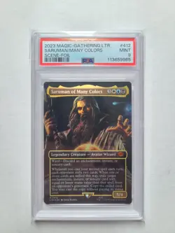 MTG Saruman of Many Colors FOIL PSA 9 MINT Lord of the Rings Magic Full Art #412 - Image 4