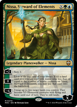 Nissa, Steward of Elements 270 NM M3C Modern Horizons 3 Commander Magic MTG - Image 1