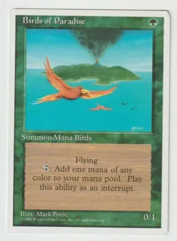 MAGIC THE GATHERING BIRDS OF PARADISE 4TH EDITION Regular MTG MINT/NEAR MINT - Image 1