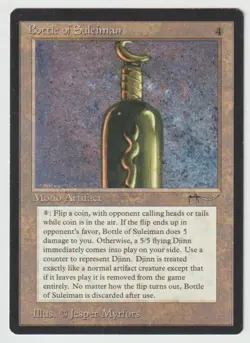 MAGIC THE GATHERING BOTTLE OF SULEIMAN ARABIAN NIGHTS EDITION LIGHTLY PLAYED - Image 1