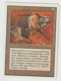 MAGIC THE GATHERING CLOCKWORK BEAST UNLIMITED EDITION Regular MTG LIGHTLY PLAYED - Image 1