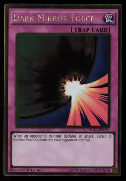 Yugioh Dark Mirror Force PGL3-EN092 1st Edition Gold Rare NM - Image 1