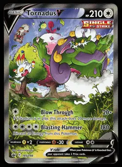 Tornadus V 185/198 Alternate Full Art Chilling Reign Pokemon Card - Image 1