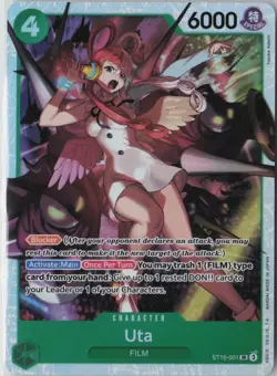 Uta Starter Deck 16: GREEN Uta ST16-001 One Piece TCG Card Super Rare Near Mint - Image 1