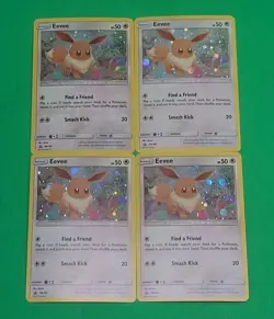 Pokemon Alternate Art Eevee Holographic Cards Lot Of 4 N Mint Condition Nice! - Image 2