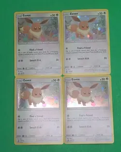 Pokemon Alternate Art Eevee Holographic Cards Lot Of 4 N Mint Condition Nice! - Image 3