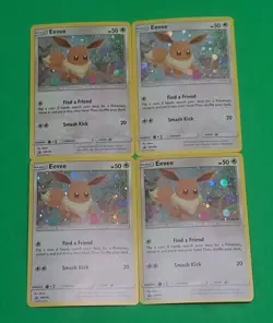 Pokemon Alternate Art Eevee Holographic Cards Lot Of 4 N Mint Condition Nice! - Image 5