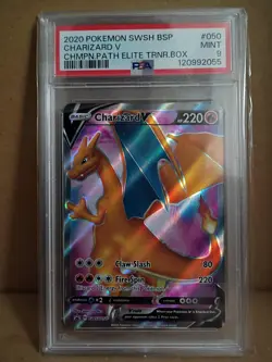 Charizard V SWSH050 Pokemon Sword & Shield Promo Card PSA 9 - Image 1
