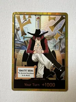 DON!! Card (Dracule Mihawk) (Gold) The Azure Sea's Seven Foil - Image 1