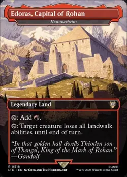 Hammerheim "Edoras, Capital of Rohan" - Silver Foil Extended Art LTC NM MTG - Image 1