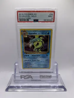 2016 Pokemon XY Evolutions Gyarados Holo Foil 34/108 - PSA 9 MINT - Image 1