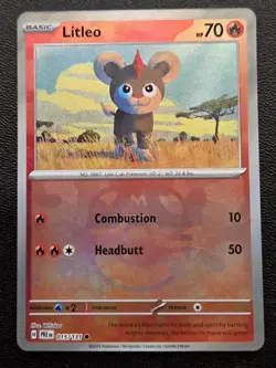 Pokemon TCG Litleo (Master Ball Pattern) Common SV: Prismatic Evolutions 015/131 - Image 1