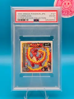 PSA 4 - 1998 AMADA POKEMON JAPANESE HYPER STICKER COLLECTION 127 CHARMELEON - Image 1