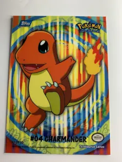 2000 Topps Pokemon TV Charmander #04 (C) Stick-Ons 10 of 10 FREE COMBINED SHIP - Image 1