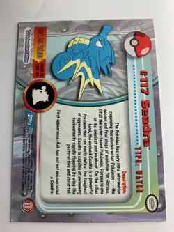 2000 Topps Pokemon TV #117 Seadra Rainbow Foil FREE COMBINED SHIPPING - Image 2