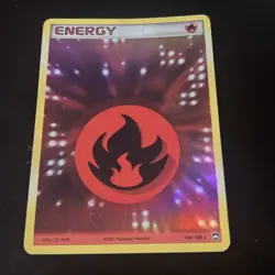 Fire Energy 104/108 Holo Pokemon Power Keepers Rare 2007 MP - Image 1