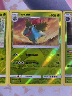 Pokemon TCG Bulbasaur Ivysaur Venusaur Evo Set Reverse Holo Shining Legends - Image 3