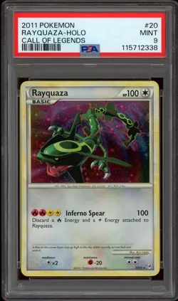 Pokemon PSA 9 Rayquaza 20/95 Heartgold & SoulSilver Call of Legends Holo Rare - Image 1