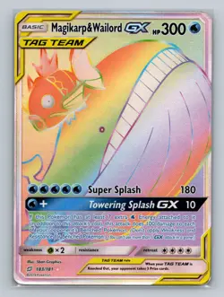 Pokemon SM - Team Up #183/181 Magikarp & Wailord GX (Secret) - Image 1