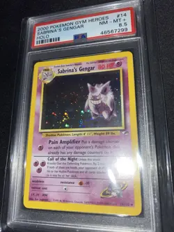 Pokemon 2000 Gym Heroes Sabrina’s Gengar Rare PSA 8.5 NM Swirl POP 23🔥 WOTC - Image 2