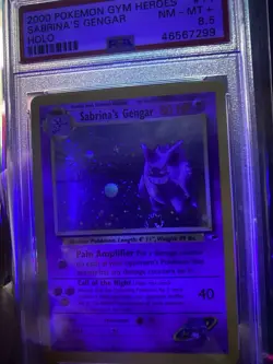 Pokemon 2000 Gym Heroes Sabrina’s Gengar Rare PSA 8.5 NM Swirl POP 23🔥 WOTC - Image 4