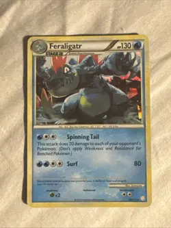Pokemon TCG Feraligatr HeartGold SoulSilver 20/123 Holo Promo Cracked Ice - Image 2