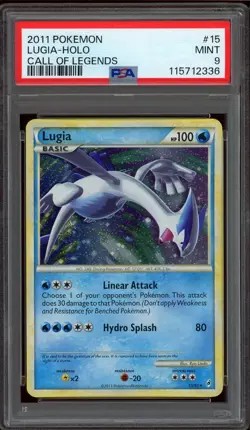 Pokemon PSA 9 Lugia 15/95 Heartgold & SoulSilver Call of Legends Holo Rare Mint - Image 1