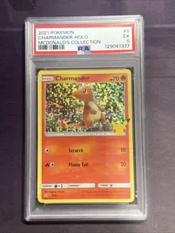 2021 Pokemon McDONALD'S Collection #9 CHARMANDER HOLO PSA 5 EX - Image 1