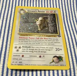 POKEMON GIOVANNI'S PERSIAN #8/132 - HOLO RARE - GYM CHALLENGE - 60HP - Image 1