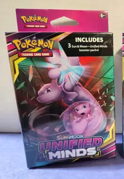POKEMON Sun and Moon UNIFIED MINDS 3 Booster Pack Hanger Box - New Sealed MINT - Image 1