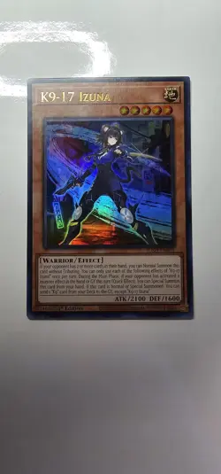 Yugioh! K9-17 Izuna JUSH-EN031 Ultra Rare 1st Edition Near Mint - Image 3