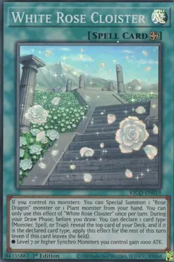 1x White Rose Cloister - 1st Edition NM Eng YuGiOh - King's Court - Image 1