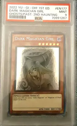 Dark Magician Girl #EN177 2022 Yu-Gi-Oh! 1st Edition Ghosts from the Past PSA 9 - Image 1