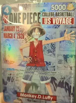 Monkey.D.Luffy (055) (College Basketball US Voyage) P-055 One Piece Promotion... - Image 2