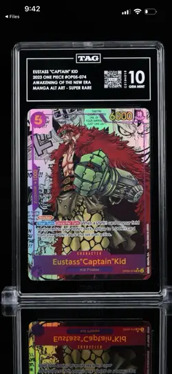 One Piece CCG - Eustass "Captain" Kid OP05-074 Awakening SR Manga Alt Art - Image 1